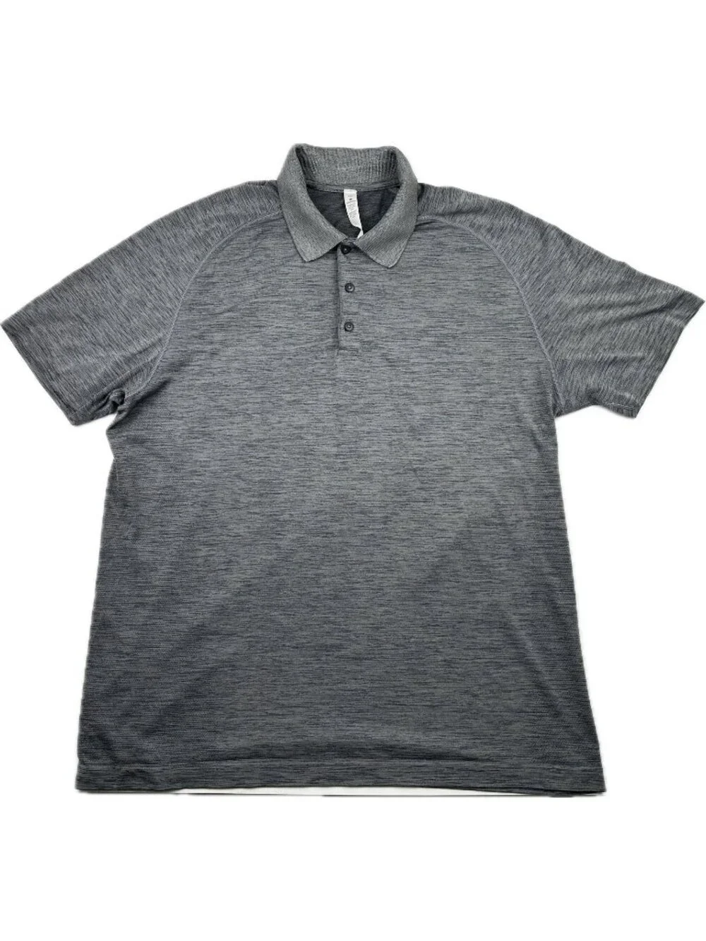 Lululemon Polo Shirt Metal Vent Tech Gray Athletic Gym Mens XXL